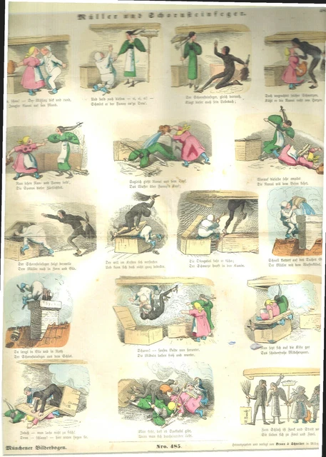 Schornsteinfeger Und Müller*Humoreske*Kampf Um Zwei Frauen*Kol.*1890* Schornsteinfeger Und Müller*Humoreske*Kampf Um Zwei Frauen*Kol.*1890*