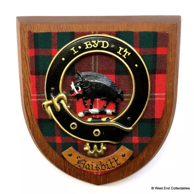 Antigua Clan Naisbitt Nisbet Nesbitt Escudo Placa de Armas Crest Regalo Boda Un