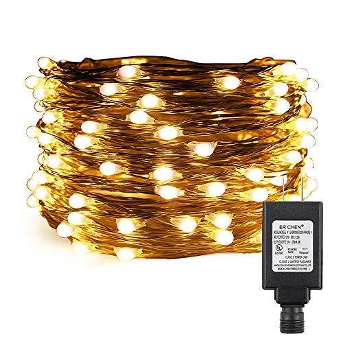 Fairy Lights Plug In 33ft/10m Silver Coated Copper Wire 100 Leds Starry String L