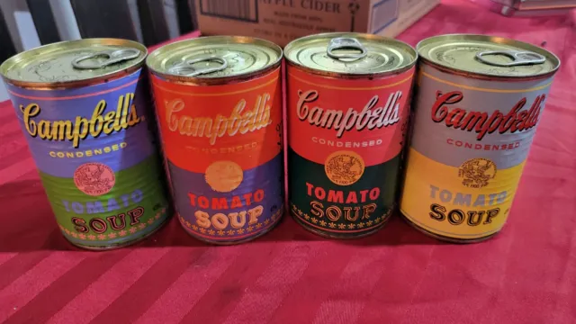 2012 Andy Warhol 4 Campbell's Tomato Soup Cans 50th Anniversary Limited Edition