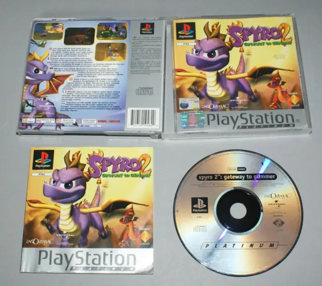 Spyro 2 Gateway to Glimmer - PS1 Sony Playstation One Game - PAL Complete #3 *
