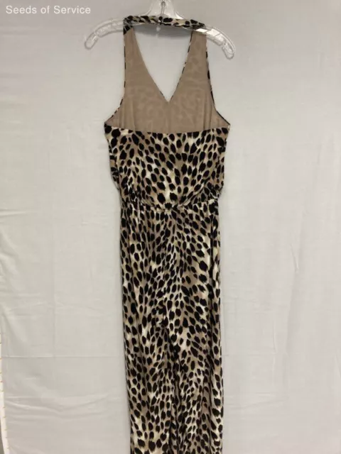 INC International Concepts Brown Black Animal Print Halter Jumpsuit Womens S 3