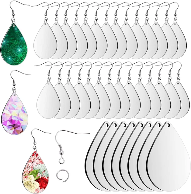 WSICSE 60 Pcs Sublimation Blanks Products, Sublimation Earring Blanks Unfinished