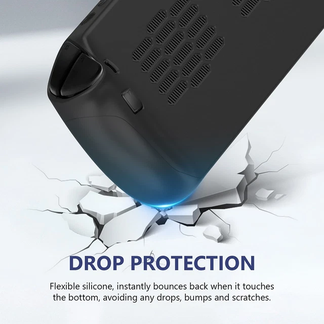 Coque En Silicone Pour Legion GO S – Protection Ergonomique, Noir, Confort De Jeu Amélioré