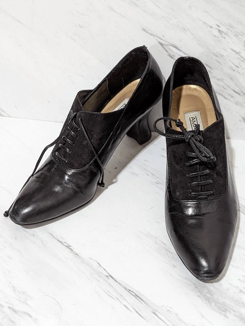 Amanda Smith Women's Black Heeled Oxford Size 7