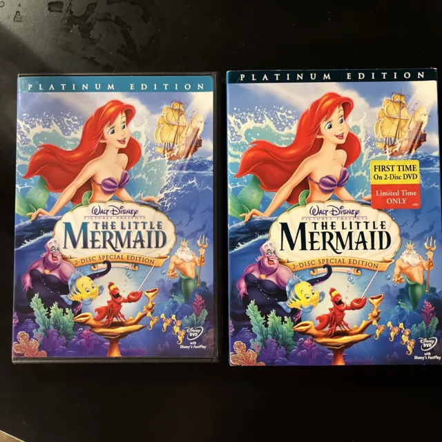 The Little Mermaid (Two-Disc Platinum Edition DVD) w Slipcover And Insert.