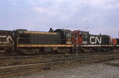 Duplicate Railroad Train Slide Canadian National S-4 #8023 & 8022 05/1965 VT
