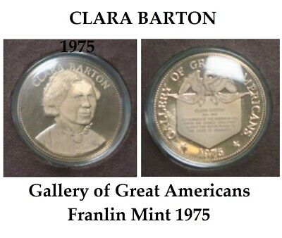 Clara Barton. Franklin Mint Bronze Medal. 1975 Gallery of Great Americans
