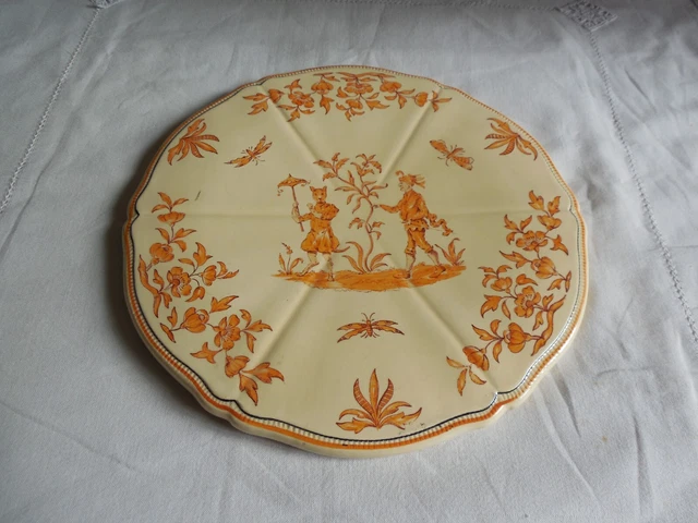 Dessous-de-plat Ancien En Faïence - Multicouleur - Trivet Vintage