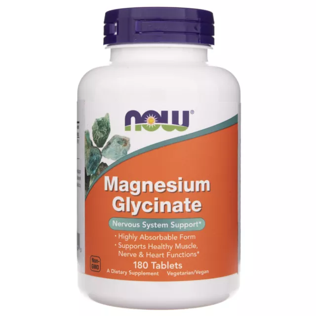 Now Foods Magnesium Bisglycinate 100 mg 180 Tabletten