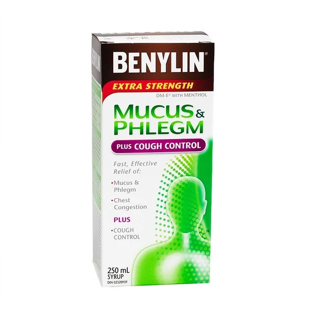 BENYLIN EXTRA STRENGTH Mucus and Phlegm Syrup PLUS COUGH CONTROL 250ml