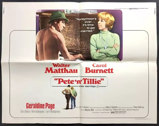 Naked Walter Matthau & Carol Burnett Pete 'n' Tillie original movie poster 2472