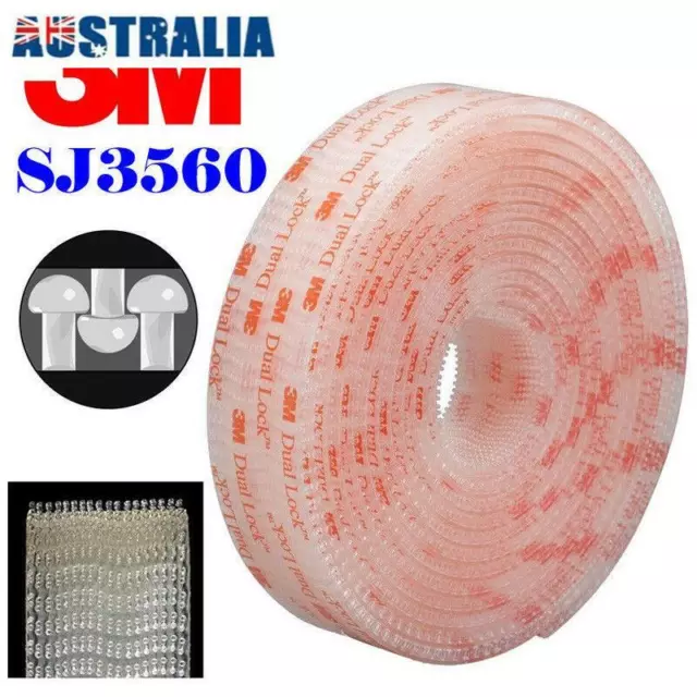 1 Roll 3M SJ3560 Dual Lock Tape Clear VHB Reclosable Fastener Duty Adhesive