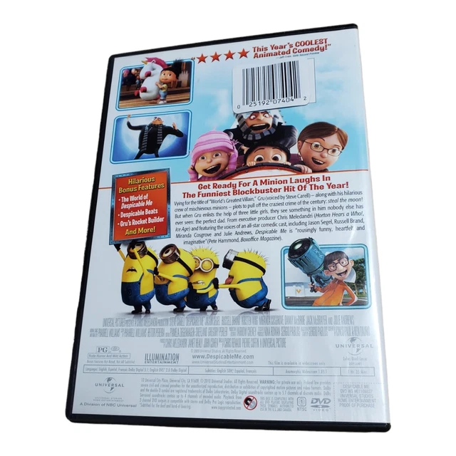 MINIONS DESPICABLE ME Steve Carell DVD Animated Movie EUR 2,96