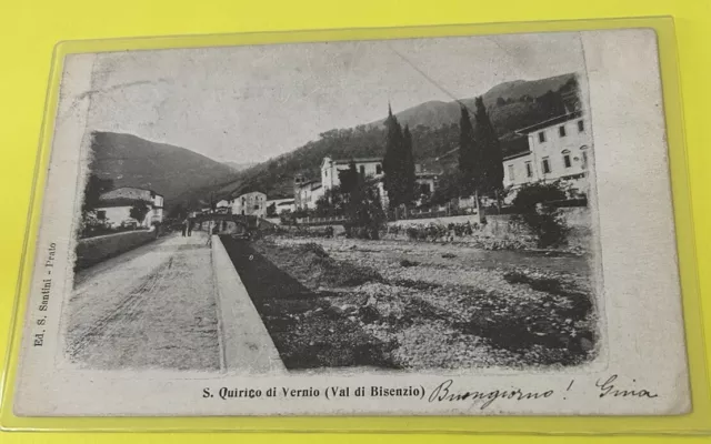 Cartolina Di S. Quirico Di Vernio Bisenzio Prato Animata Viaggiata Nel 1901 Fp