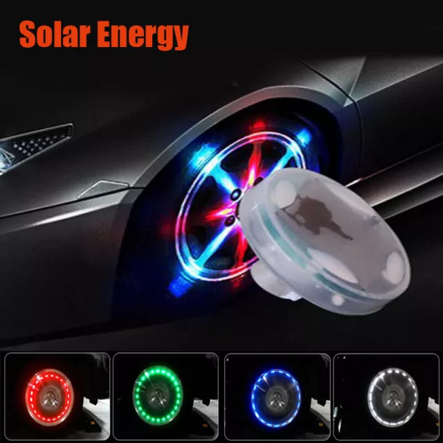 15-Modes Solar Energy LED Car Wheel Tyre Tire Air Valve Stem Cap LED Lamp Lights