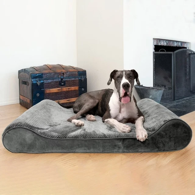 LYY Minky Plush Luxe Lounger Orthopedic Cat & Dog Bed w/Removable Cover