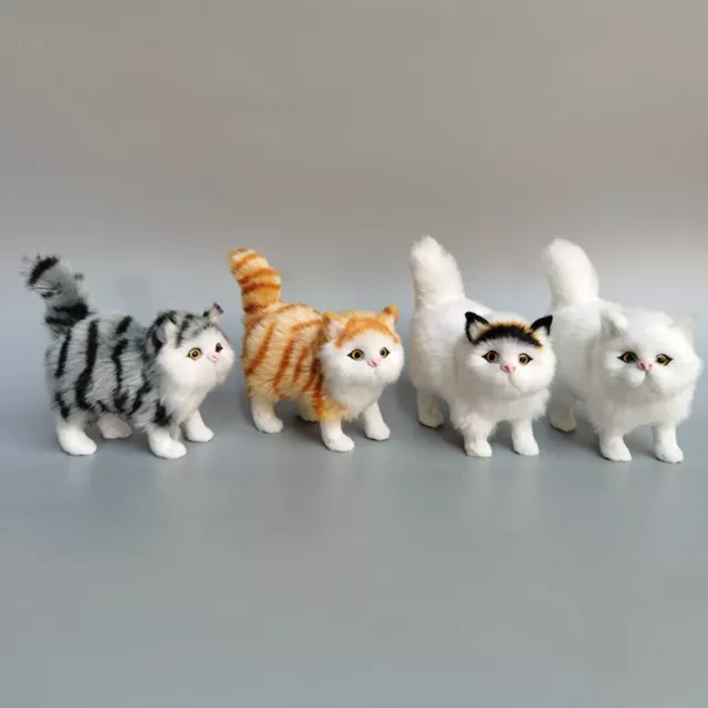1:3 Dollhouse Miniature Lovely Cat Figure Simulation Kitten Plush Toy Kids Toys