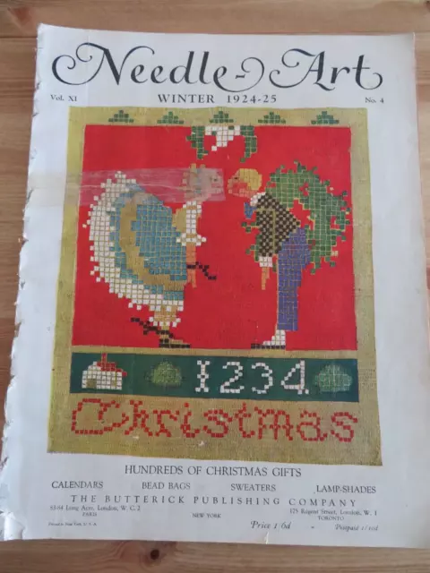 Butterick Needle Art magazine  catalogue Winter 1924-25 , ribbonwork,embroidery