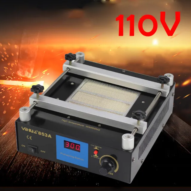 YIHUA 853A 110V SMD PCB Preheater BGA Rework Station Preheating Rework Oven