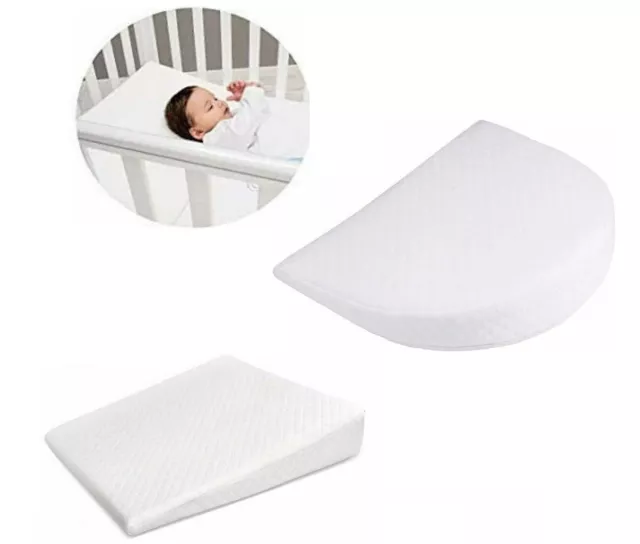 New Baby Wedge Pillow Anti Reflux Colic Cushion Pram Crib Cot Bed Flat All Sizes