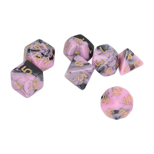 (Rose)4 Ensembles De Dés Polyédriques Cubes De Dés Polyédriques