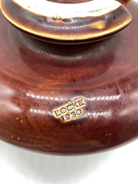 Vintage Large Brown LOCKE 1930 Porcelain/Ceramic High Voltage Insulator 5
