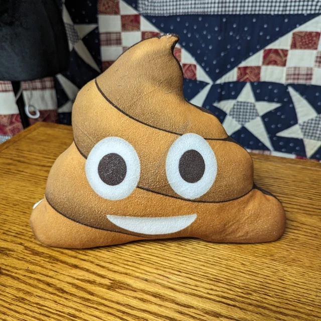 EMOJI PILLOWS BROWN Soft Stuffed Plush Smiling Poop Emoji Pillow 8.00