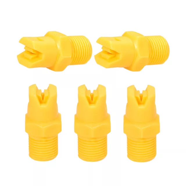 5 Pcs Flat Fan Spray Tip, 1/8BSPT PP Nozzle (110 Degree, 1.1mm Orifice Dia)