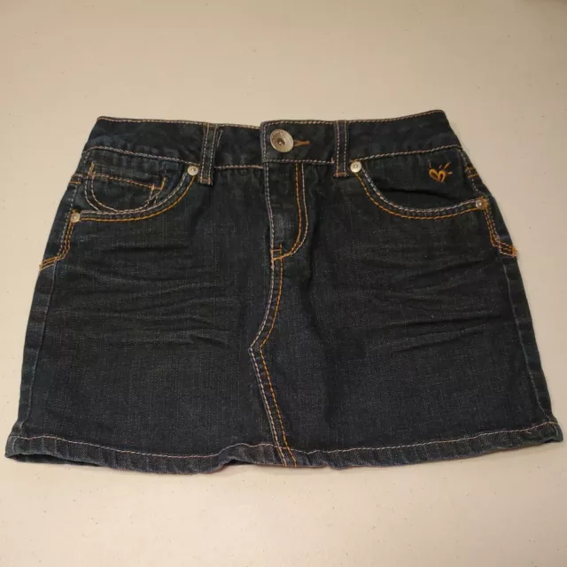 JUSTICE Girls Size 10R Denim Jean Skort Skirt Dark Wash