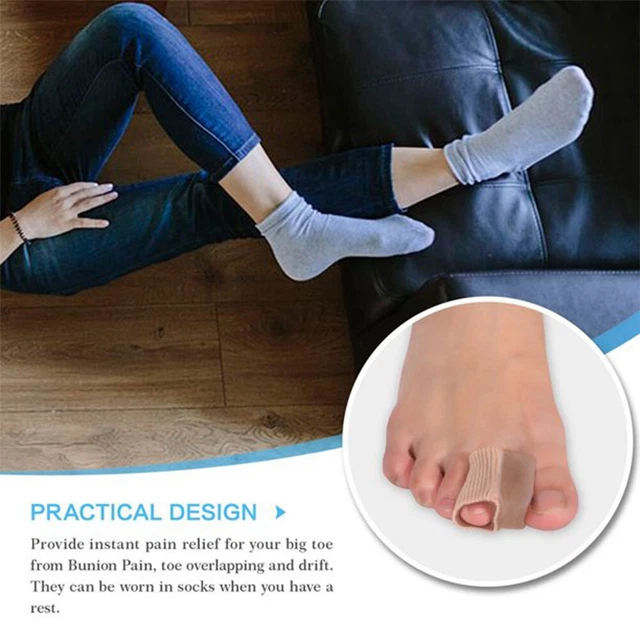 4pcs/pack Cushion Spacer Sleeve Tube Toe Separator Elastic For Overlapping