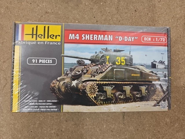 Maquette Char Sherman Heller 1/72 - Kit Modélisme WWII 90 Pièces