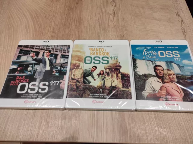 * Lot De 3 Blu Ray Neuf Sous Blister Oss 117  Banco A Bangkok , Pas De Roses Fur