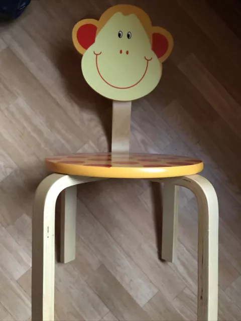 Kinder Stuhl Affe Gelb