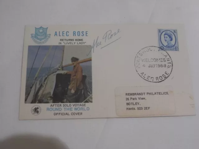 Alec Rose autographed Round the World FDC