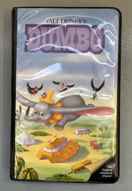 DUMBO VHS WALT Disney Black Diamond Classics 1985 Pink Spine Black ...