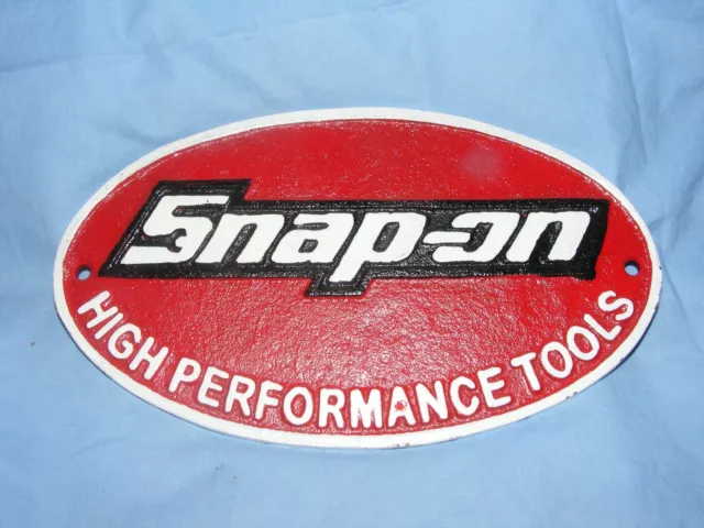 Snap On Sign Cast Iron Open Advertising Sign Garage Man Cave Logo Tools