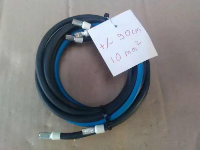 4 x 90cm : fils / cable d'alimentation  HO7-VK 10 mm² 10mm2 souple + embouts