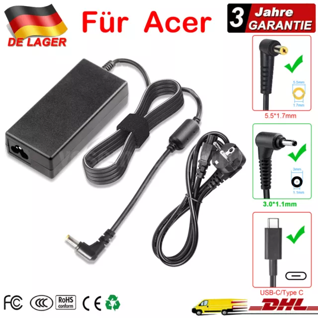 19V Netzteil Ladegerät Für Acer ChromeBook Aspire One TravelMate Gateway Laptop