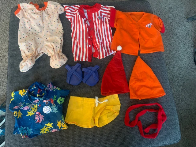Vintage 1980s Lot of Teddy Ruxpin Clothing Outfits Pajamas Flip Flops
