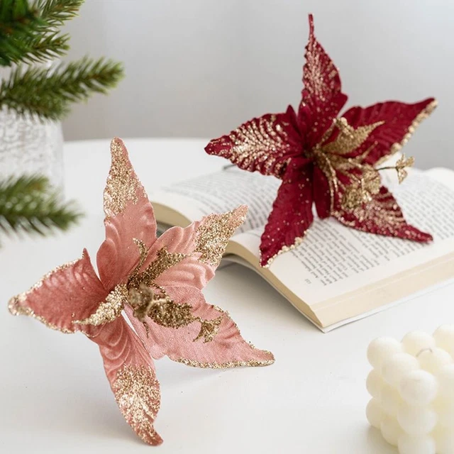 Ornements fleurs de Noël jardin fleurs artificielles arbre de Noël