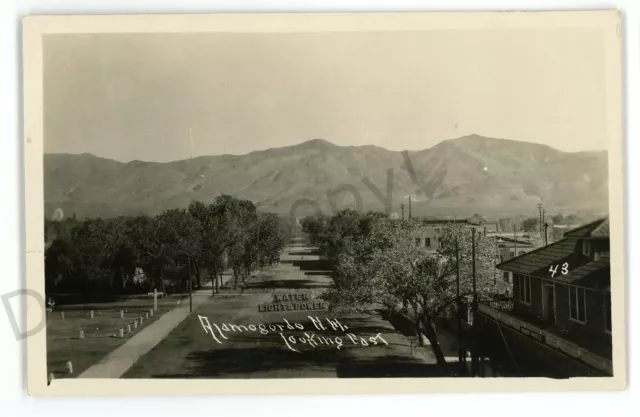 RPPC Aerial View Looking East ALAMOGORDO NM New Mexico Real Photo Postcard