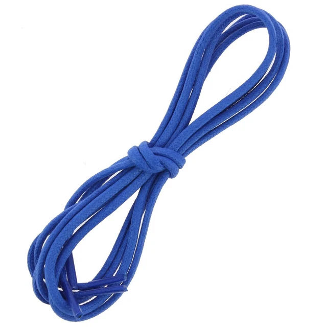 Les Lacets Français. Lacets ronds et épais. 3MM, Coton. Bleu Blason.  -