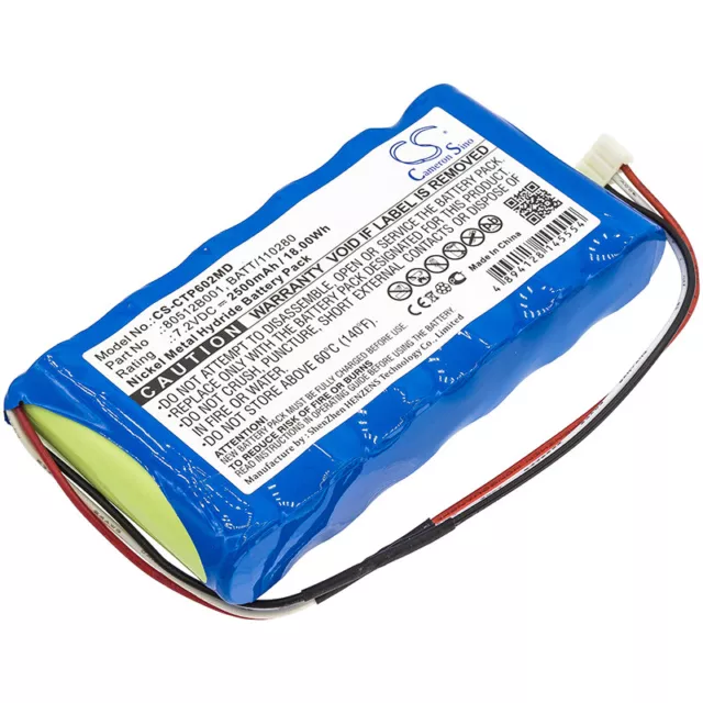 2500mAh Battery for Criticare 507NJC BP, 602-14, LT Plus,P/N: 602-14