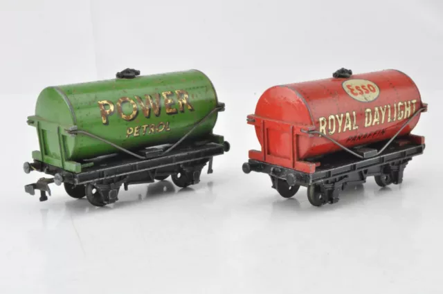 Hornby Dublo OO Gauge - Pair of Tank Wagons, Esso & Power - Unboxed
