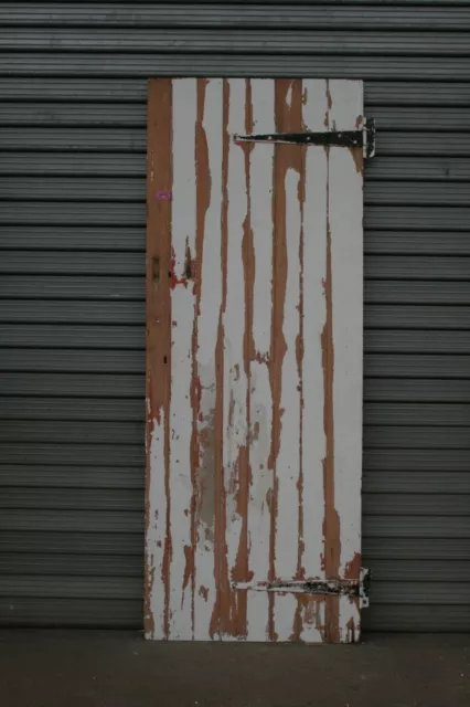 Reclaimed Wooden Pine  Plank Ledge And Brace 26 1/2" x 75" Door ref 980