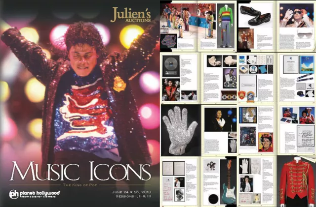 Michael Jackson Catalogue Enchères MUSIC ICONS Julien Auctions Catalog 2010 NEW