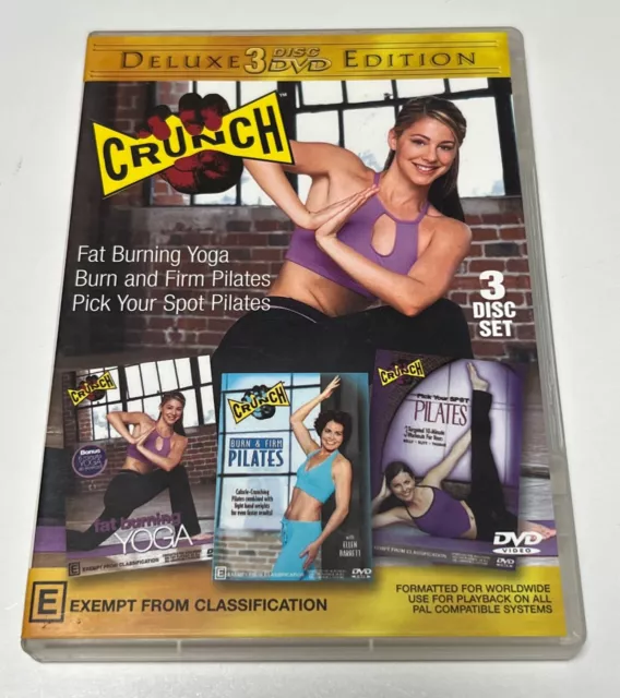 CRUNCH 3 DVD Set Fat Burning Yoga, Burn & Firm Pilates, Pick Your