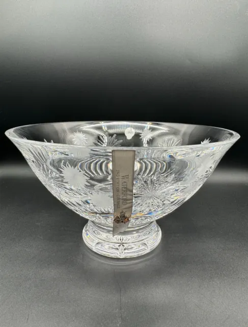 Very RARE NIB WATERFORD CRYSTAL Snowflake Wishes 10" Footed Bowl Limited Edition 3