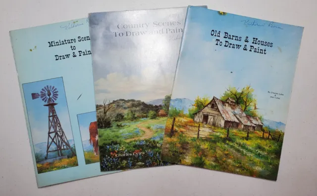 3 libros surtidos de cómo dibujar y pintar